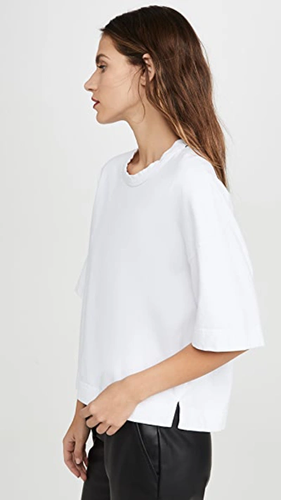 Shop Bassike Double Jersey Boxy T-shirt In White