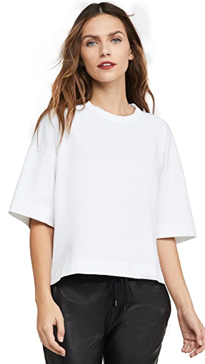 Shop Bassike Double Jersey Boxy T-shirt In White