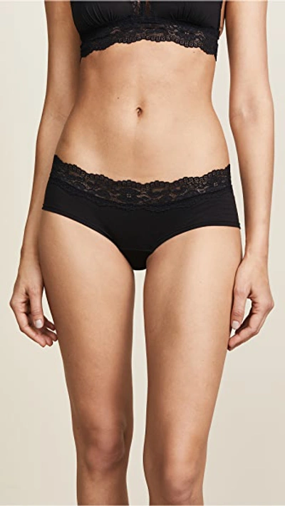 Shop Cosabella Ever Low Rise Hot Pants In Black