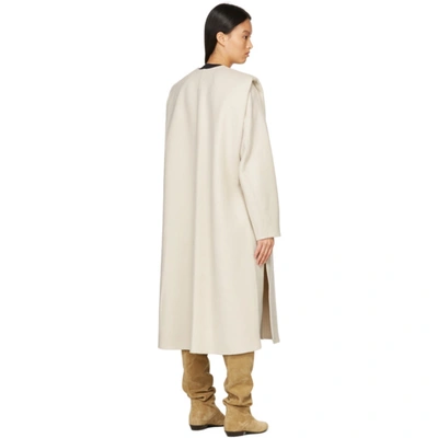 Shop Isabel Marant Beige Wool Egelton Coat In 23ec Ecru