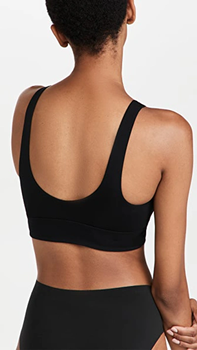 Commando Classic Comfy Scoop Neck Bralette In Black
