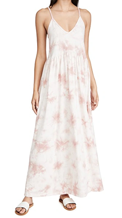 Shop Z Supply Hazy Cloud Print Dress In Pink Blossom