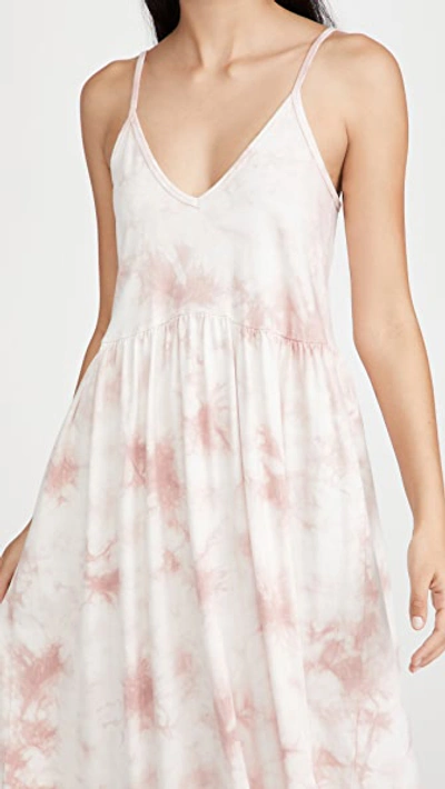 Shop Z Supply Hazy Cloud Print Dress In Pink Blossom