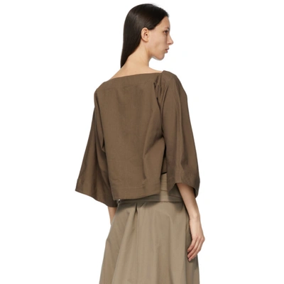 Shop Lemaire Brown Verause Blouse In 431 Hazelnu