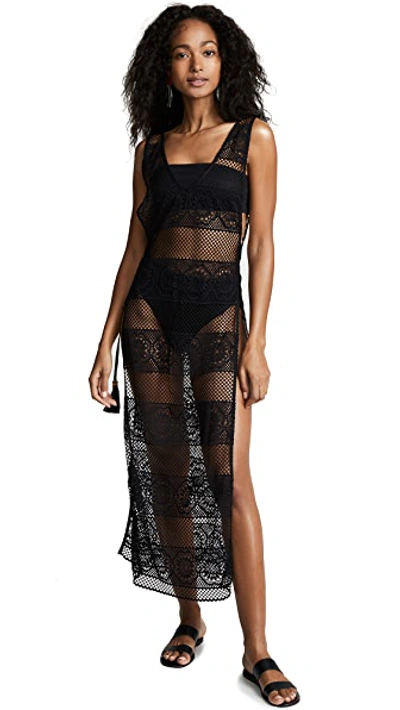 Shop Pilyq Joy Lace Cover Up In Black