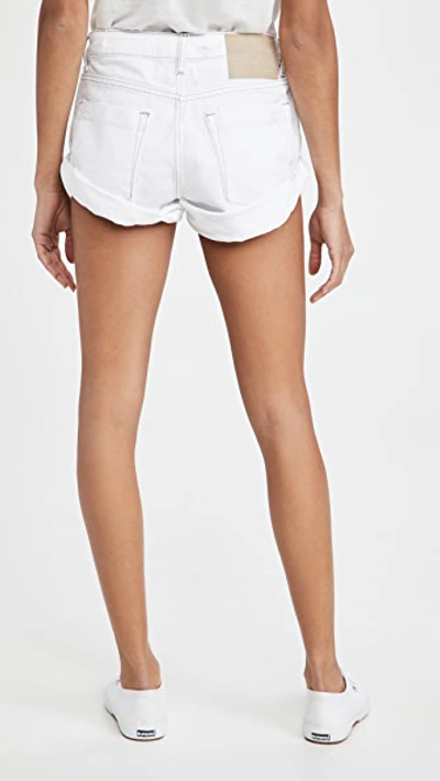 Shop One Teaspoon White Beauty Bandits Low Waist Denim Shorts