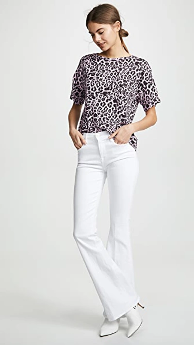 Frame Le High Flare Trapunto Straight Pant In Blanc In Blanc