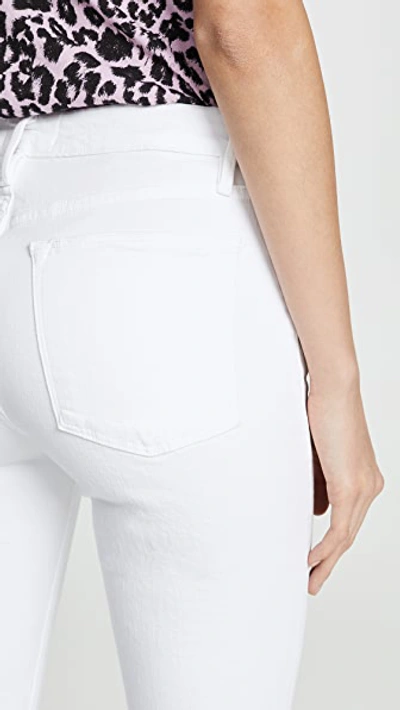 Shop Frame Le High Flare Jeans Blanc