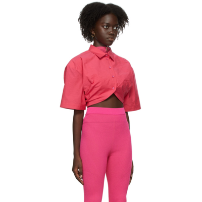 Shop Jacquemus Pink La Montagne 'la Chemise Ballu' Shirt In 430 Pink