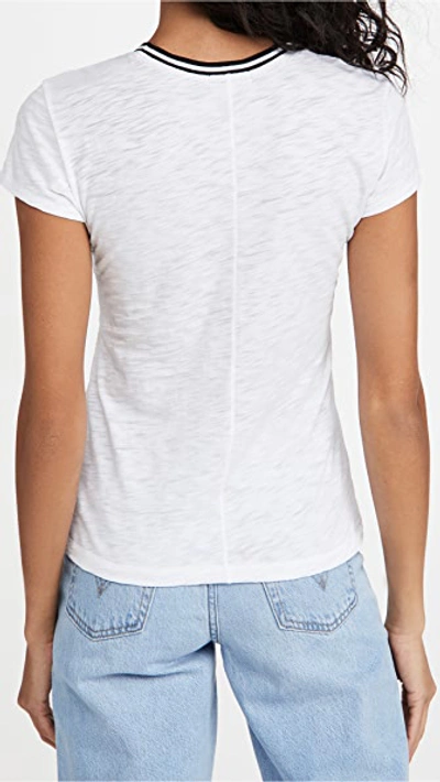 Shop Goldie Tipped Ringer Short Sleeve Tee In White