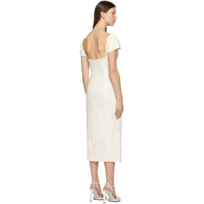 Shop Jacquemus White 'la Robe Tovallo' Dress In Ecru