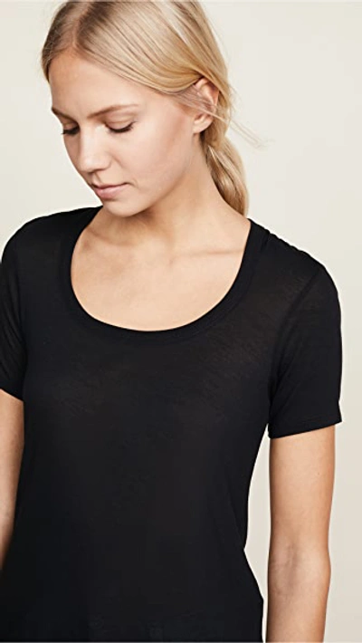 Shop Atm Anthony Thomas Melillo Modal Sweetheart Tee In Black