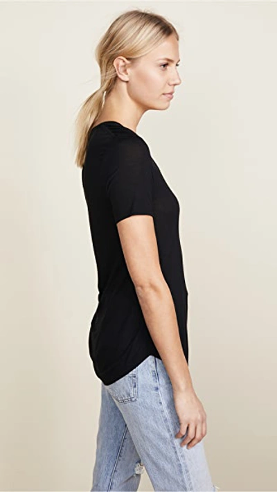 Shop Atm Anthony Thomas Melillo Modal Sweetheart Tee In Black