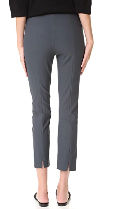Vince Stitch Front Seam Legging Pants In Dark Grey