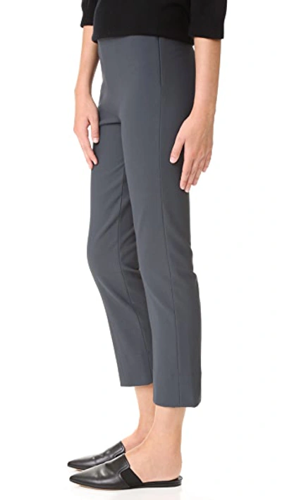 Vince Stitch Front Seam Legging Pants In Dark Grey