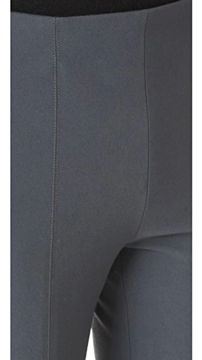 Vince Stitch Front Seam Legging Pants In Dark Grey