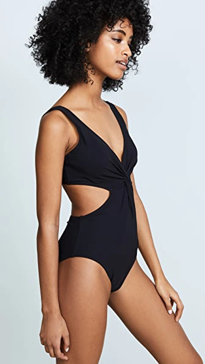 Shop Karla Colletto V Neck Underwire Swimsuit Black