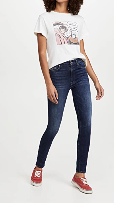 Shop Mother High Waisted Looker Jeans Teaming Up