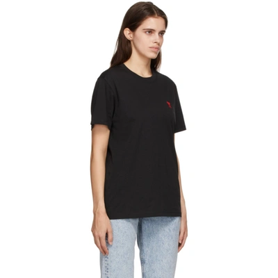 Shop Ami Alexandre Mattiussi Black Ami De Cœur T-shirt In 001 Black