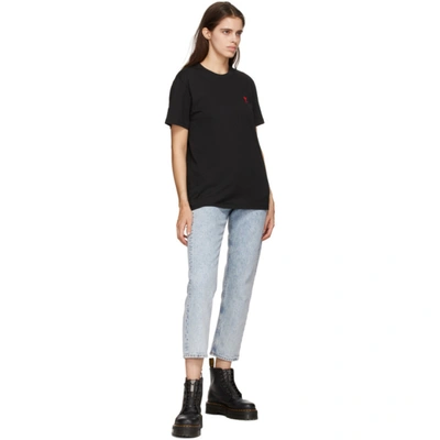 Shop Ami Alexandre Mattiussi Black Ami De Cœur T-shirt In 001 Black