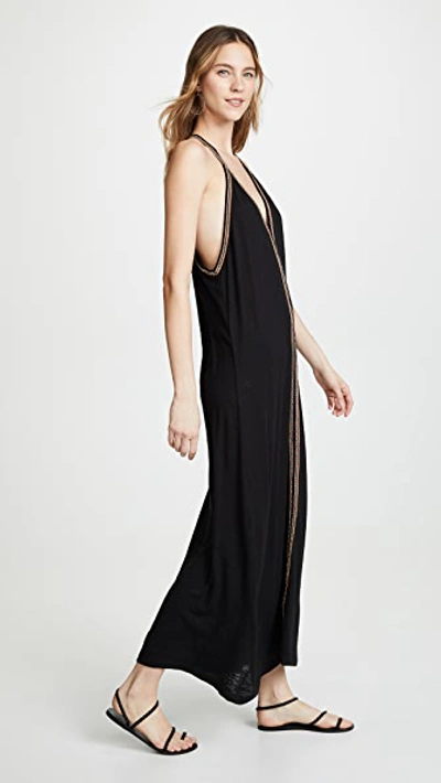 Pitusa Pima Maxi Sundress In Black In Black