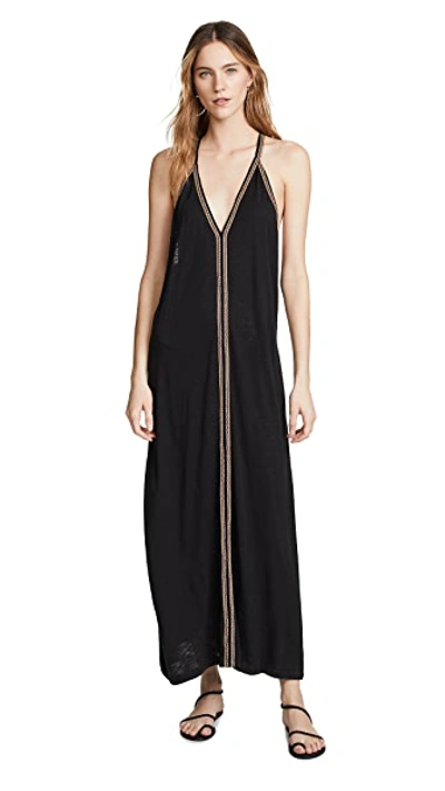 Pitusa Pima Maxi Sundress In Black In Black