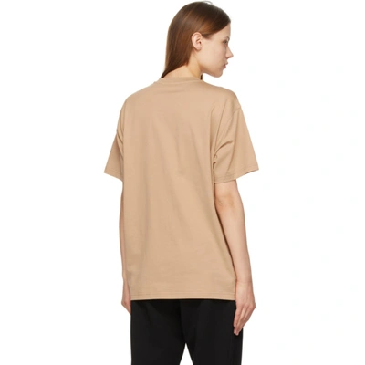 Shop Burberry Beige Multi Deer Carrick T-shirt In Soft Fawn