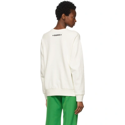 Shop Gucci White Disney Edition Donald Duck 'flash' Sweatshirt In 9088 White