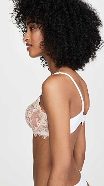 Skarlett Blue Entice Underwire Balconette Bra In White/nylon
