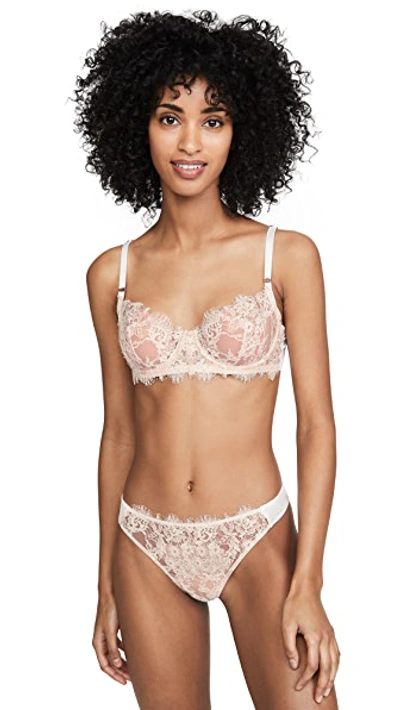 Skarlett Blue Entice Underwire Balconette Bra In White/nylon