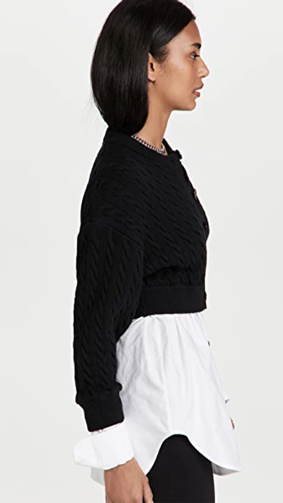 Alexander Wang T Bi-layer Off Shoulder Oxford Shirting Insert Alexander Wang T Bi-layer Off Shoulder Oxford Shirting Insert