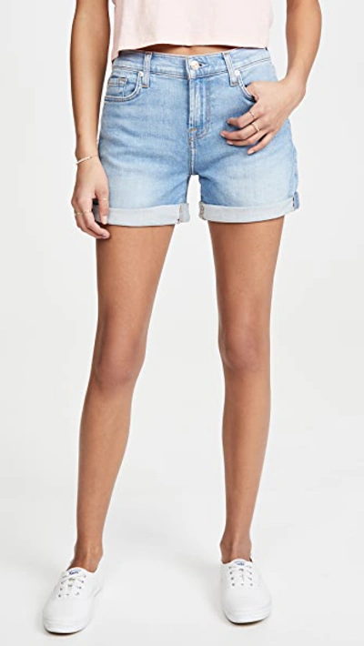 Shop 7 For All Mankind Mid Roll Shorts In Melrose