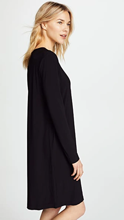 Shop Norma Kamali Kamali Kulture Go Crew Neck Dress Black