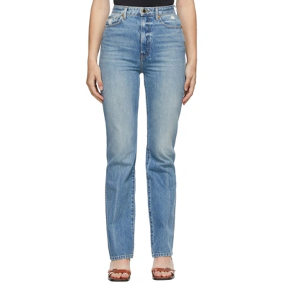 Shop Khaite Blue 'the Danielle' Jeans In 059 Boise