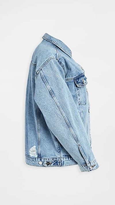 Anine Bing Rory Denim Jacket In Blue