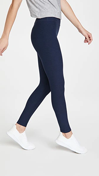 Shop Beyond Yoga High Waisted Midi Leggings In Nocturnal Navy