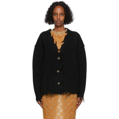 Perverze Black Crash Two-way Knit Cardigan | ModeSens 