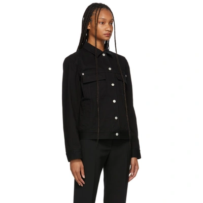 Shop Givenchy Black Denim Rinsed Reactiv Jacket In 001 Black