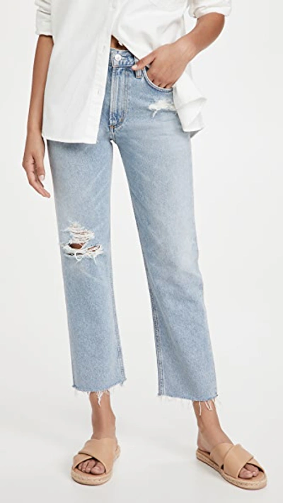 Shop Citizens Of Humanity Daphne Crop High Rise Stovepipe Jeans In Aster