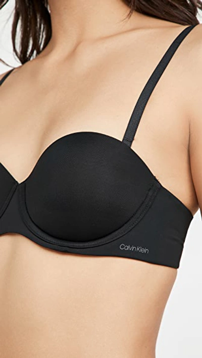 Shop Calvin Klein Underwear Ck Push Up Strapless Bra Black001