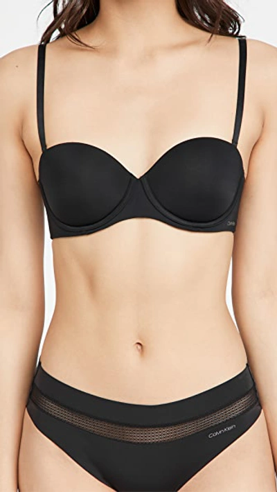 Shop Calvin Klein Underwear Ck Push Up Strapless Bra Black001