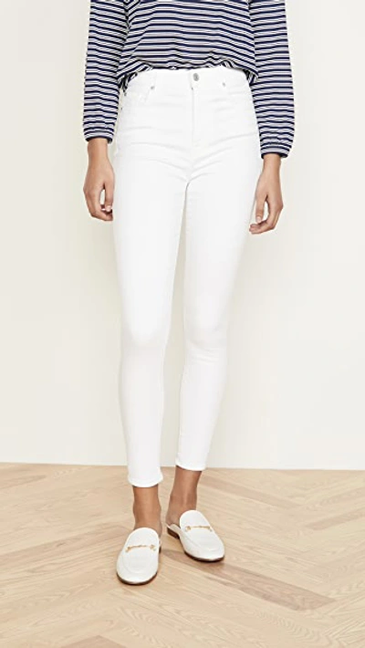 Shop 7 For All Mankind High Waist Ankle Skinny Slim Illusion White