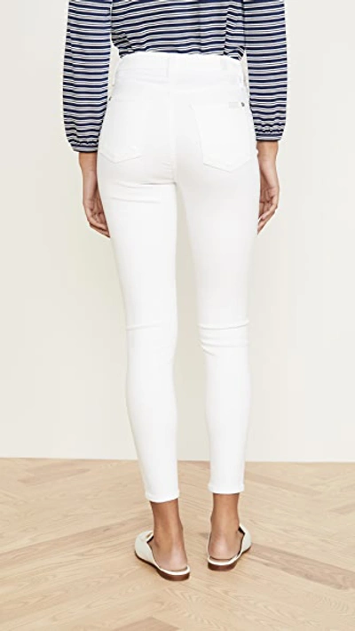 Shop 7 For All Mankind High Waist Ankle Skinny Slim Illusion White