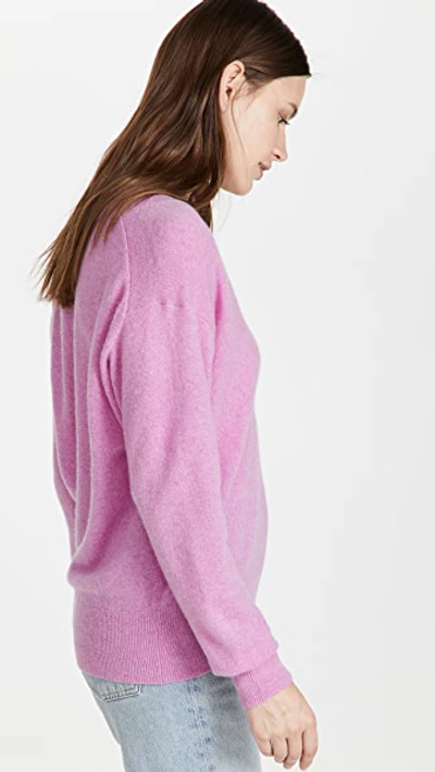 WHITE + WARREN CASHMERE LONG SLEEVE V NECK SWEATER WHITT30298