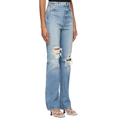 Shop Khaite Blue Ripped 'the Danielle' Jeans In Portland