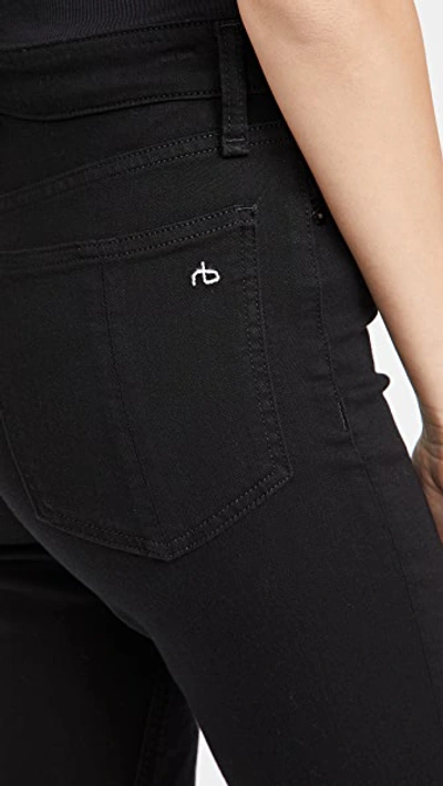 Rag & Bone Nina High-rise Coated Ankle Skinny Jeans In Black