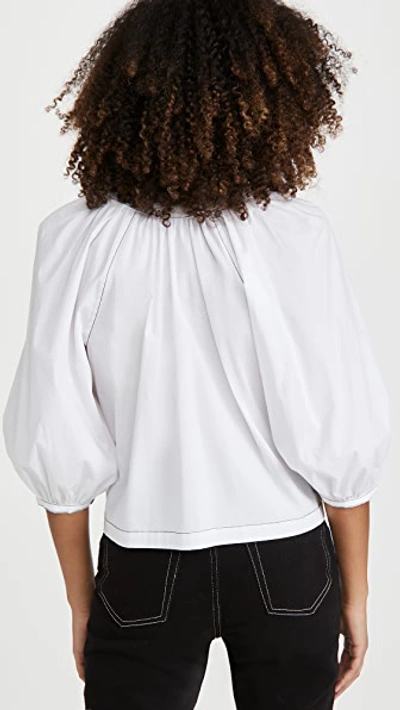 Staud White New Dill Blouse In White