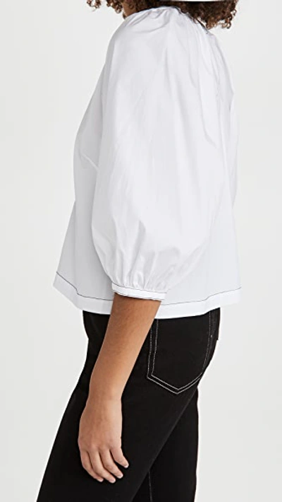 Staud White New Dill Blouse In White