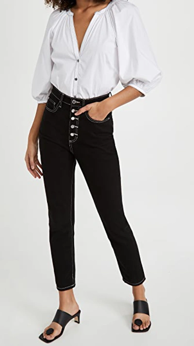 Staud White New Dill Blouse In White