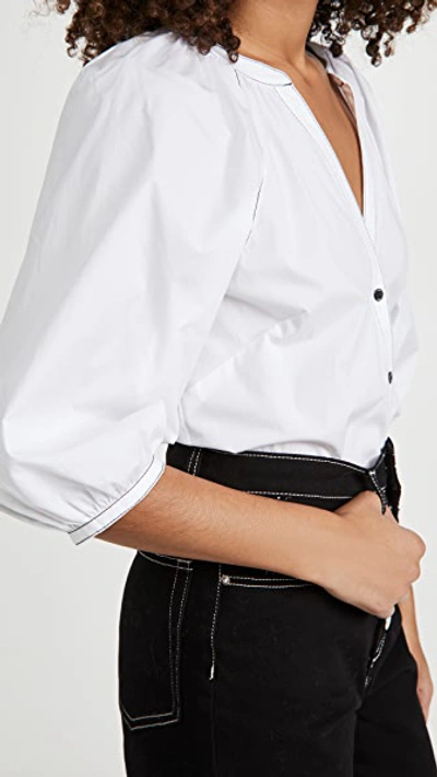 Staud White New Dill Blouse In White